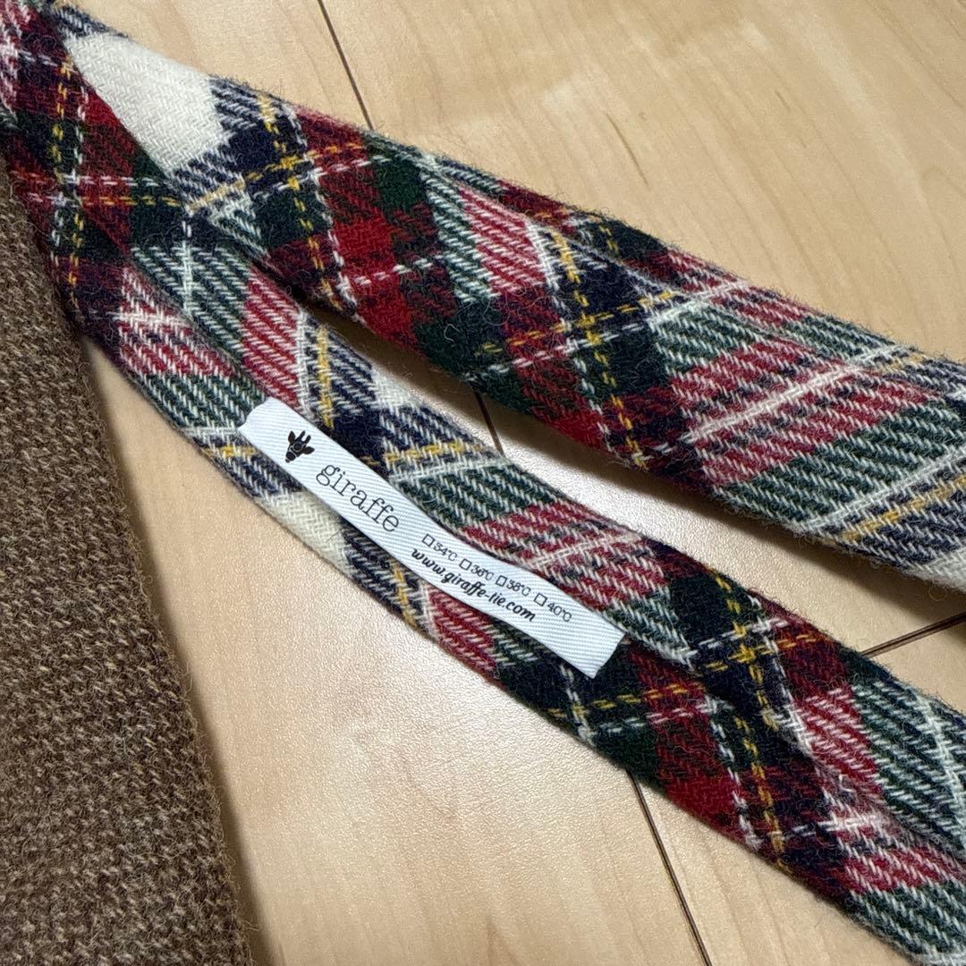 giraffe クレリックチェックニードルパンチタイ?