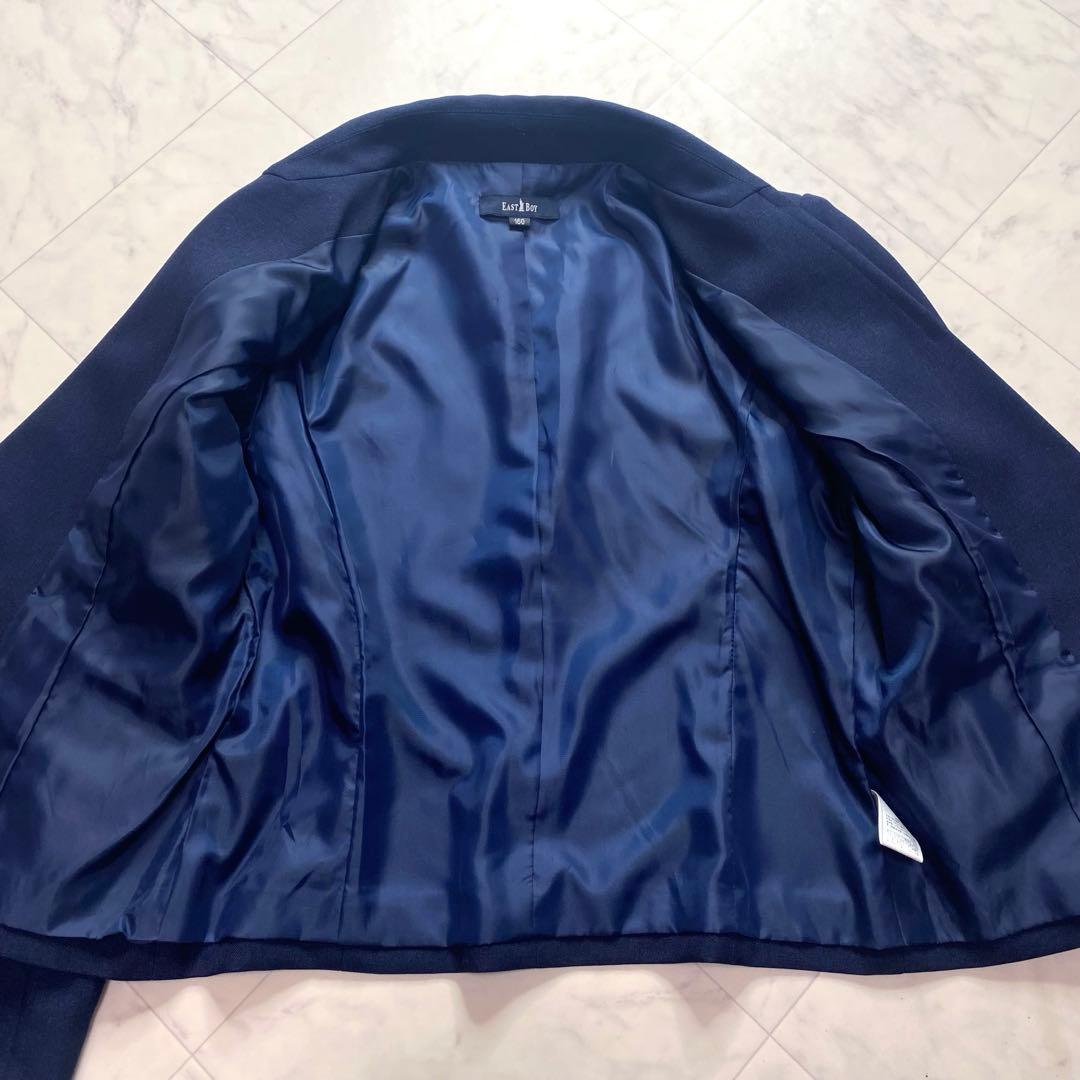 美品✨EAST BOY 160卒服　ネイビーブレザー　金ボタン　チェックスカート