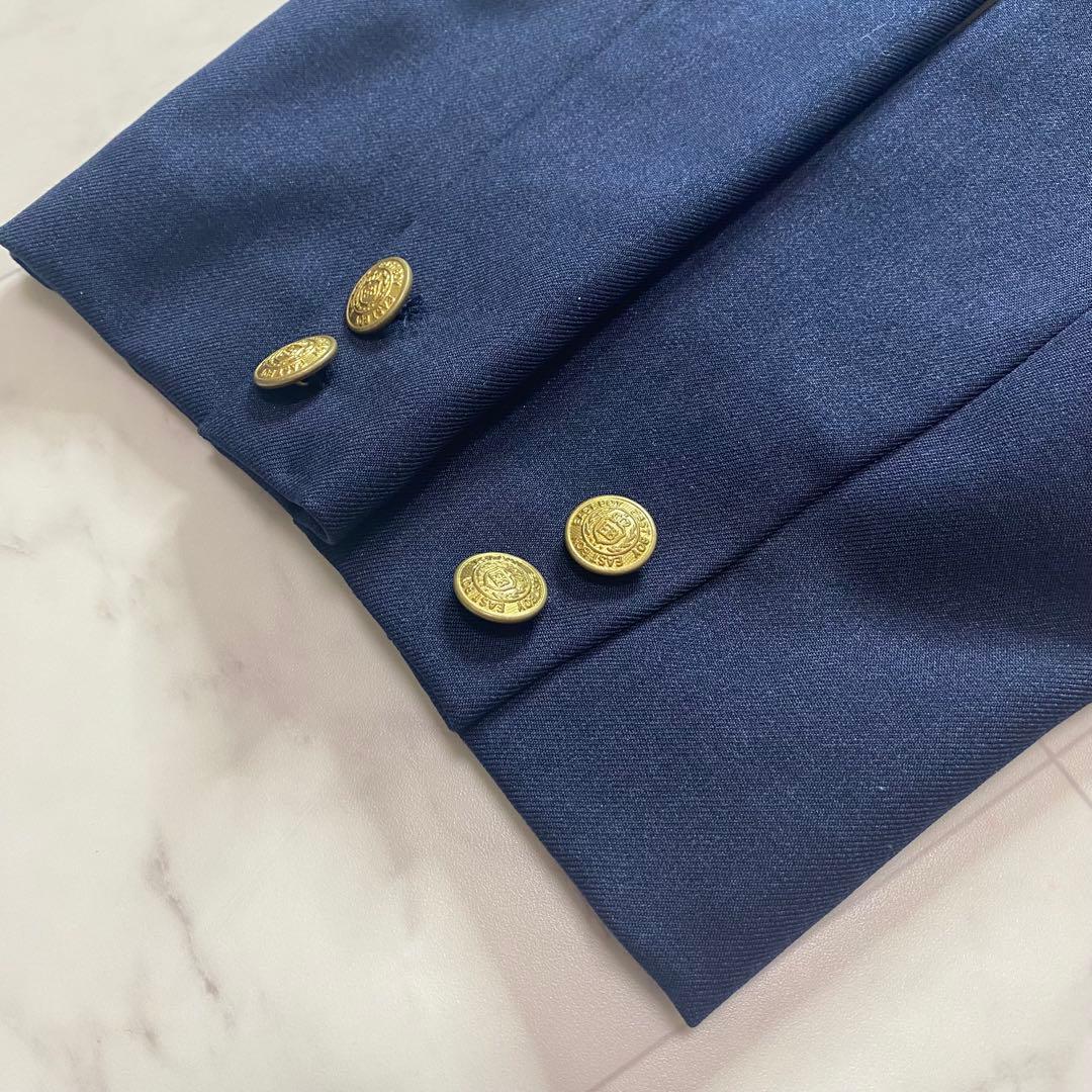 美品✨EAST BOY 160卒服　ネイビーブレザー　金ボタン　チェックスカート