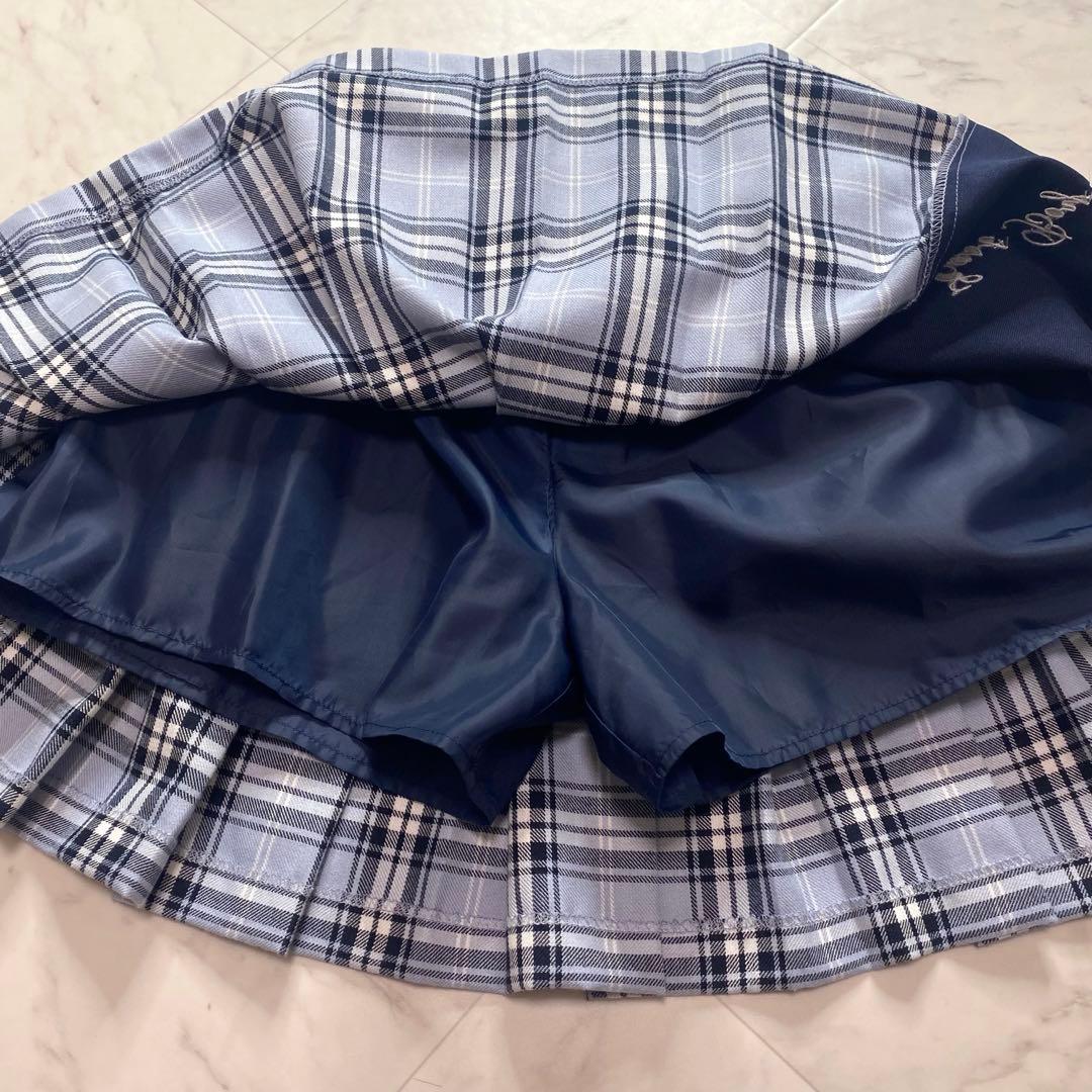 美品✨EAST BOY 160卒服　ネイビーブレザー　金ボタン　チェックスカート