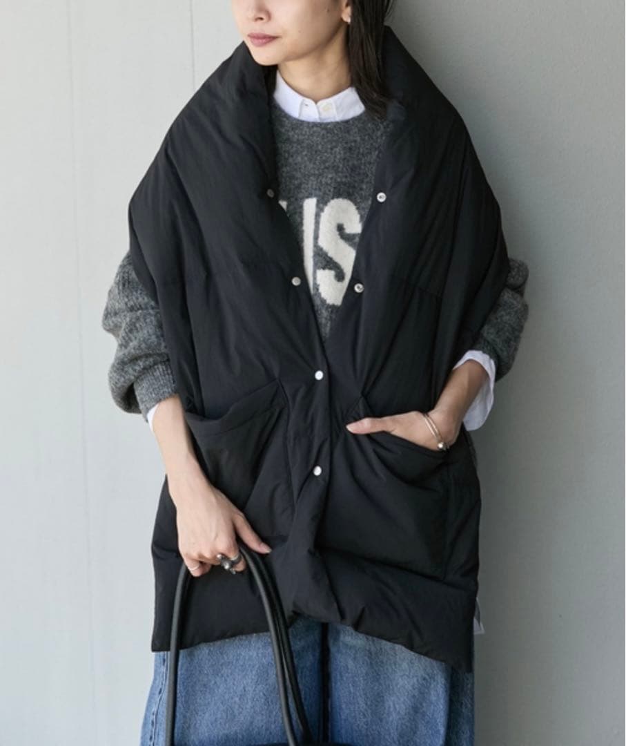 【新品未使用タグ付】ナイロンタフタダウンマフラー　ジャーナルスタンダード