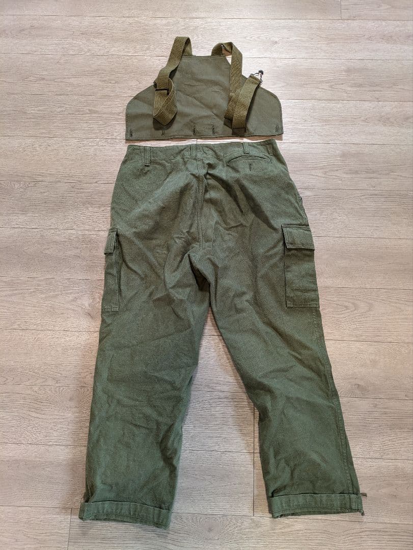 ナイジェルケーボン ジャーマンアーミーサスペンダーパンツ 36