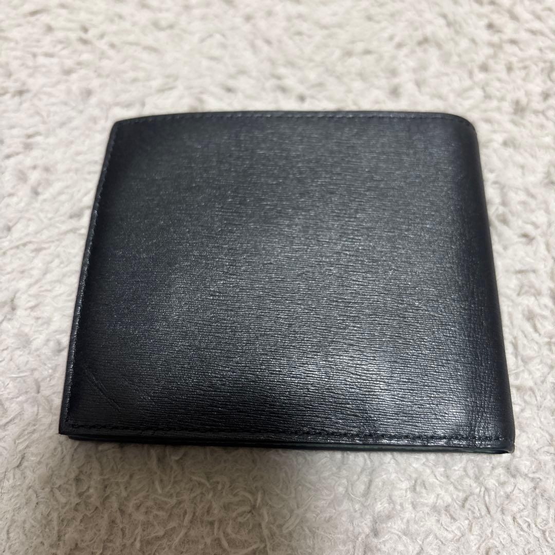 ポールスミス 財布 二つ折り レザー ブラック　イタリア製