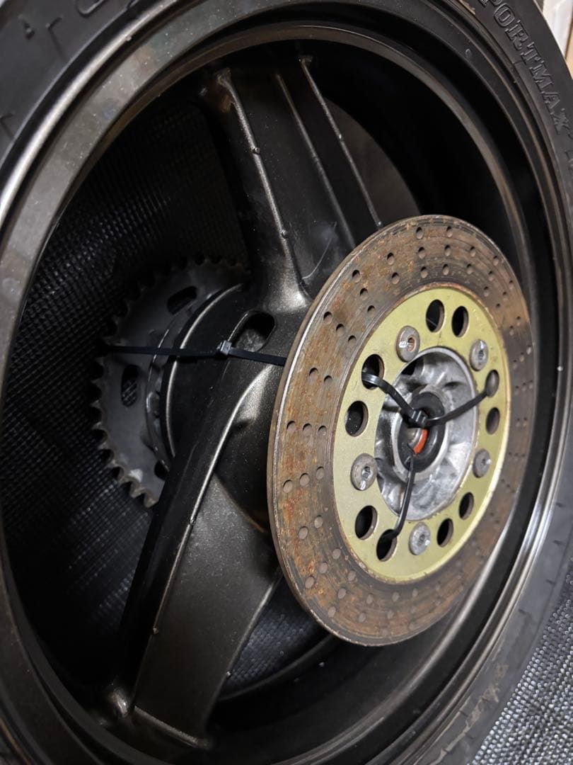 zrx400 ホイール 前後セット ブレーキローター スプロケ付き