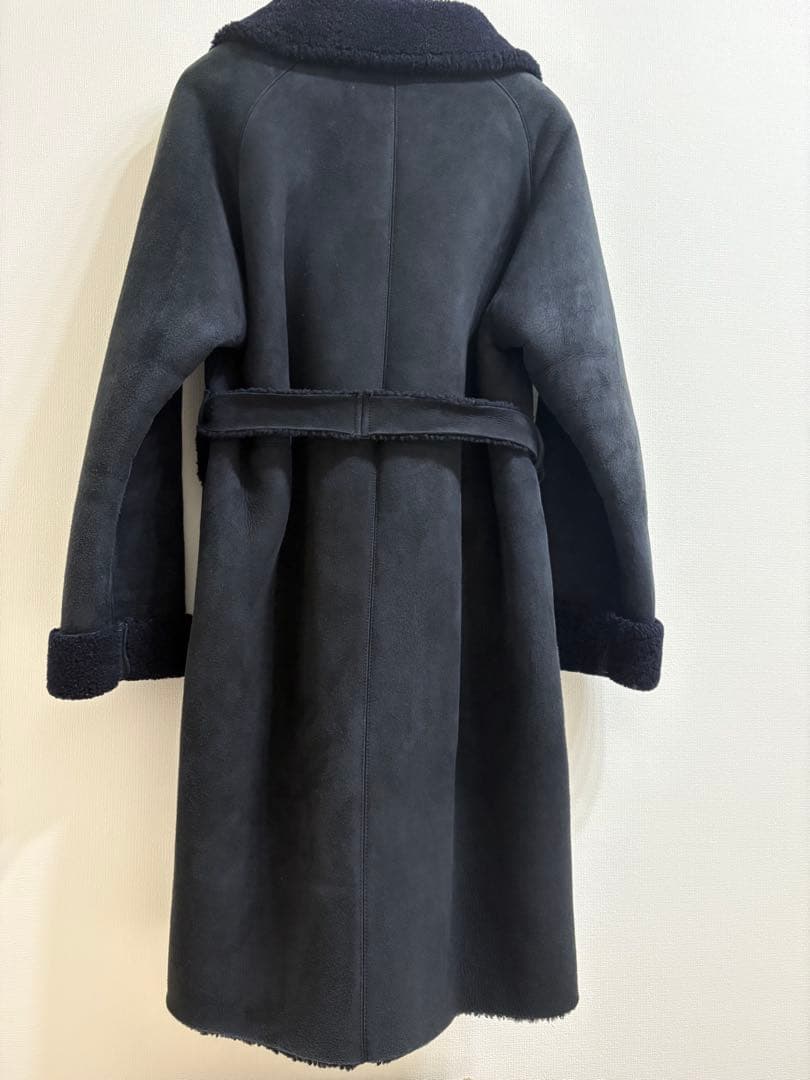 Graphpaper ムートン コート L ネイビー メンズ