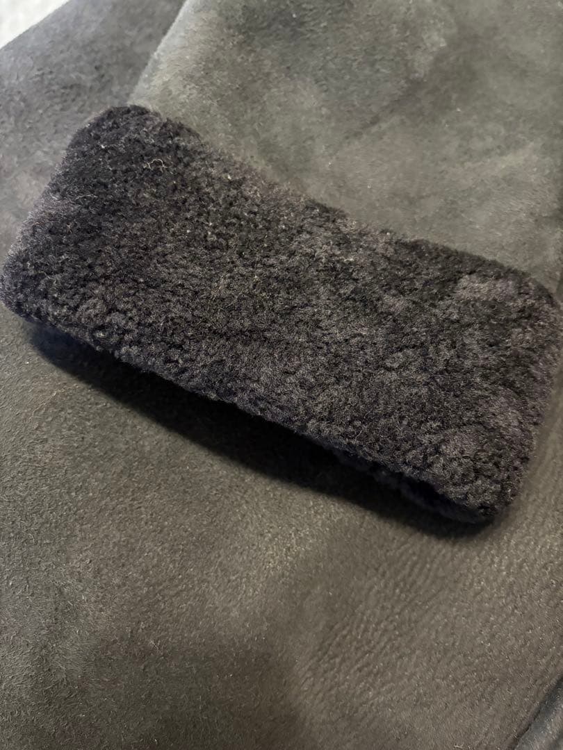 Graphpaper ムートン コート L ネイビー メンズ