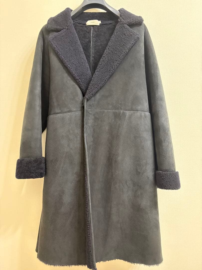 Graphpaper ムートン コート L ネイビー メンズ