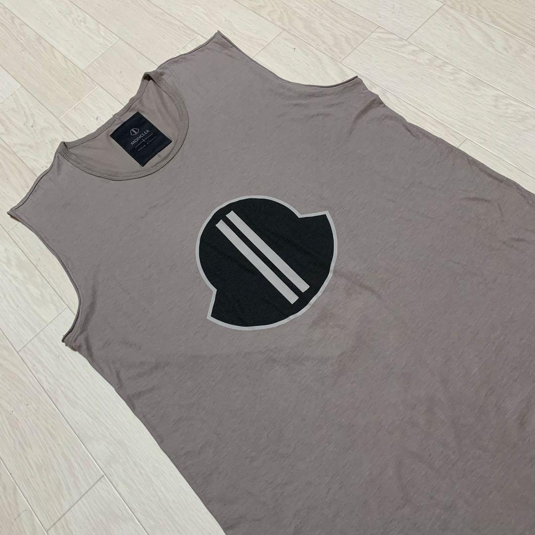 MONCLER Rick owens タンクトップ ロゴ入り　グレー　4S408