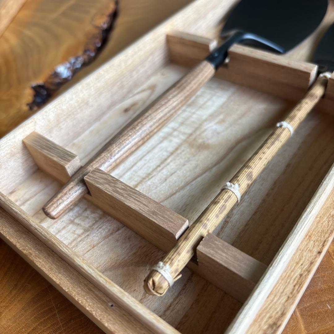 木村清五郎造 灰匙 2本組 茶道具 共箱