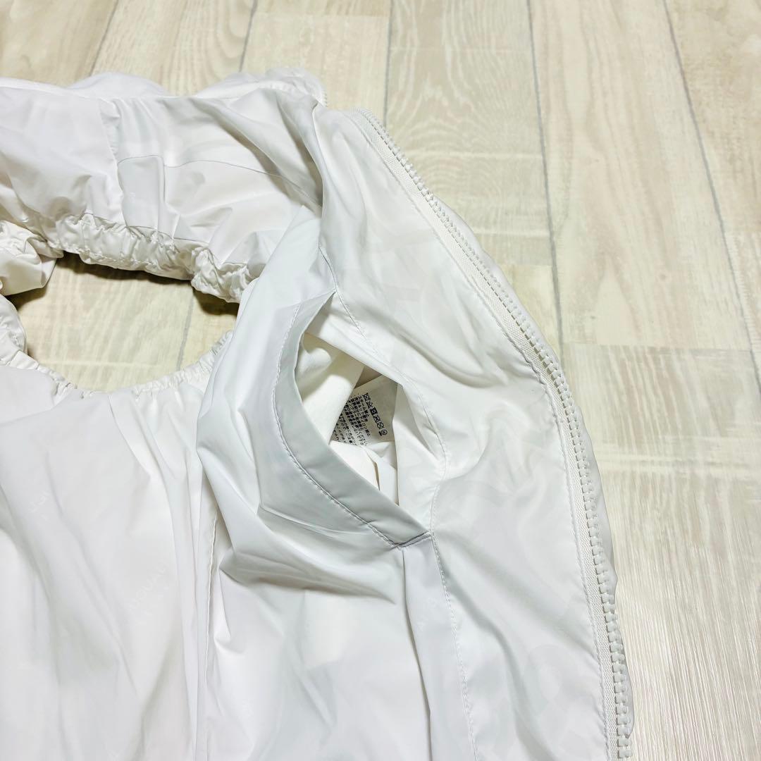 1piu1uguale3 RELAXダウンベスト ホワイト S ダブルジップ