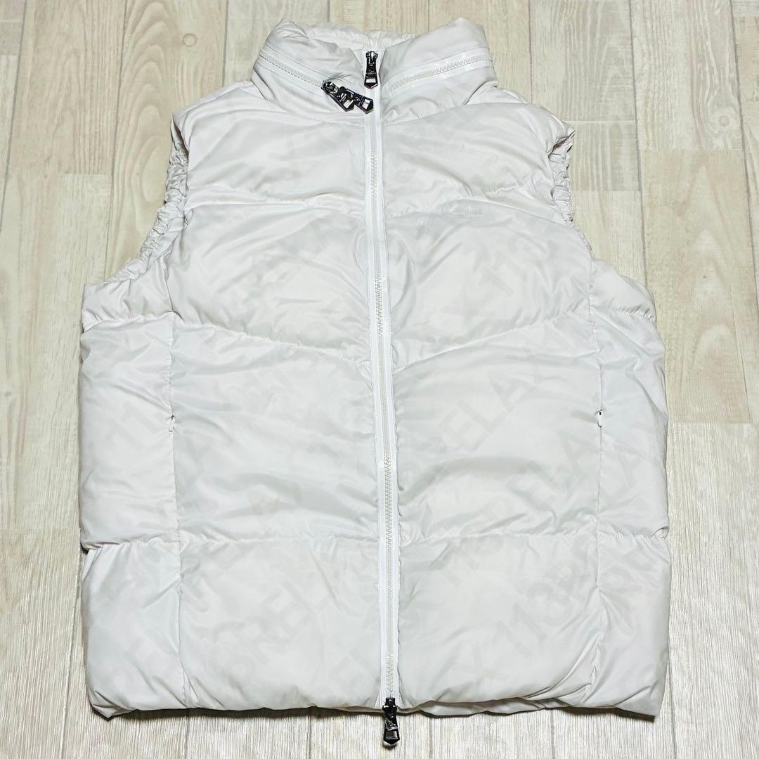 1piu1uguale3 RELAXダウンベスト ホワイト S ダブルジップ