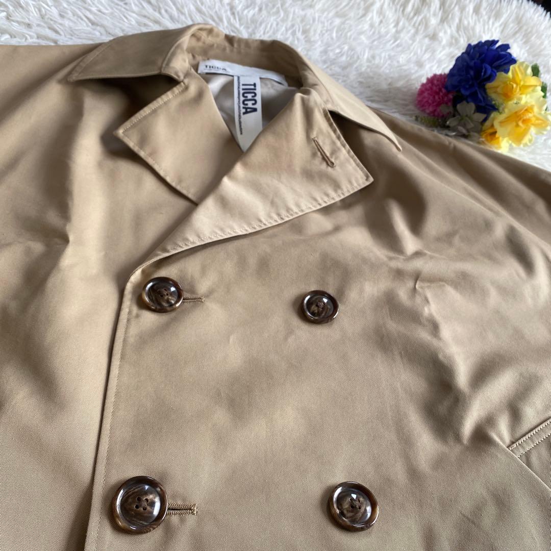 せっさんTICCA ティッカ　テントトレンチコート　ベージュ