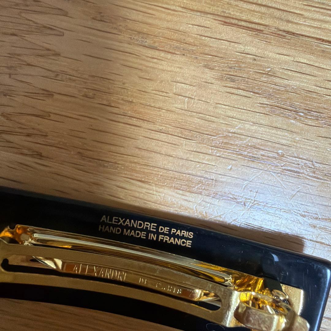 激レア/ALEXANDRE DE PARIS ドット柄ヘアクリップ　バレッタ