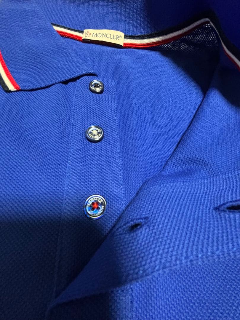 MONCLER ポロシャツ 青色