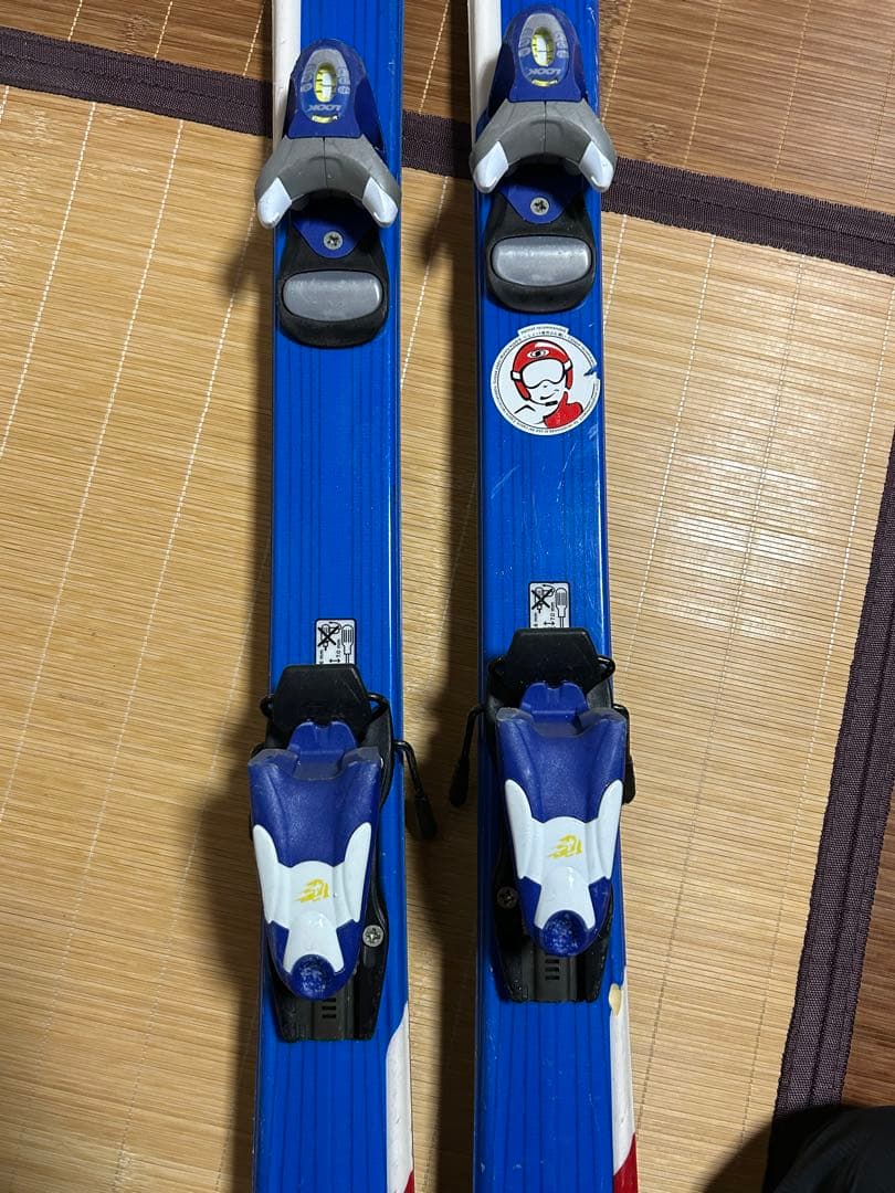 SALOMON TEAM スキー板 130cm 青　ブーツ　ストック　3点セット