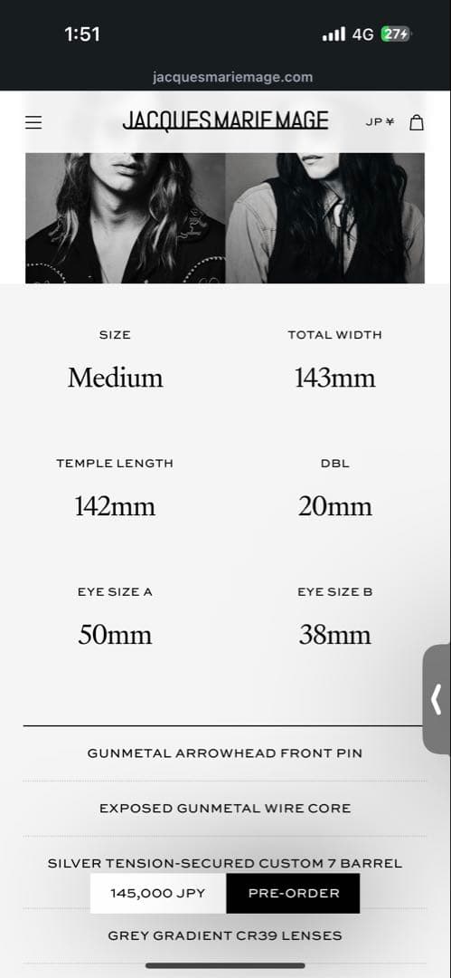 jacques marie mage DELANI ブラック サングラス