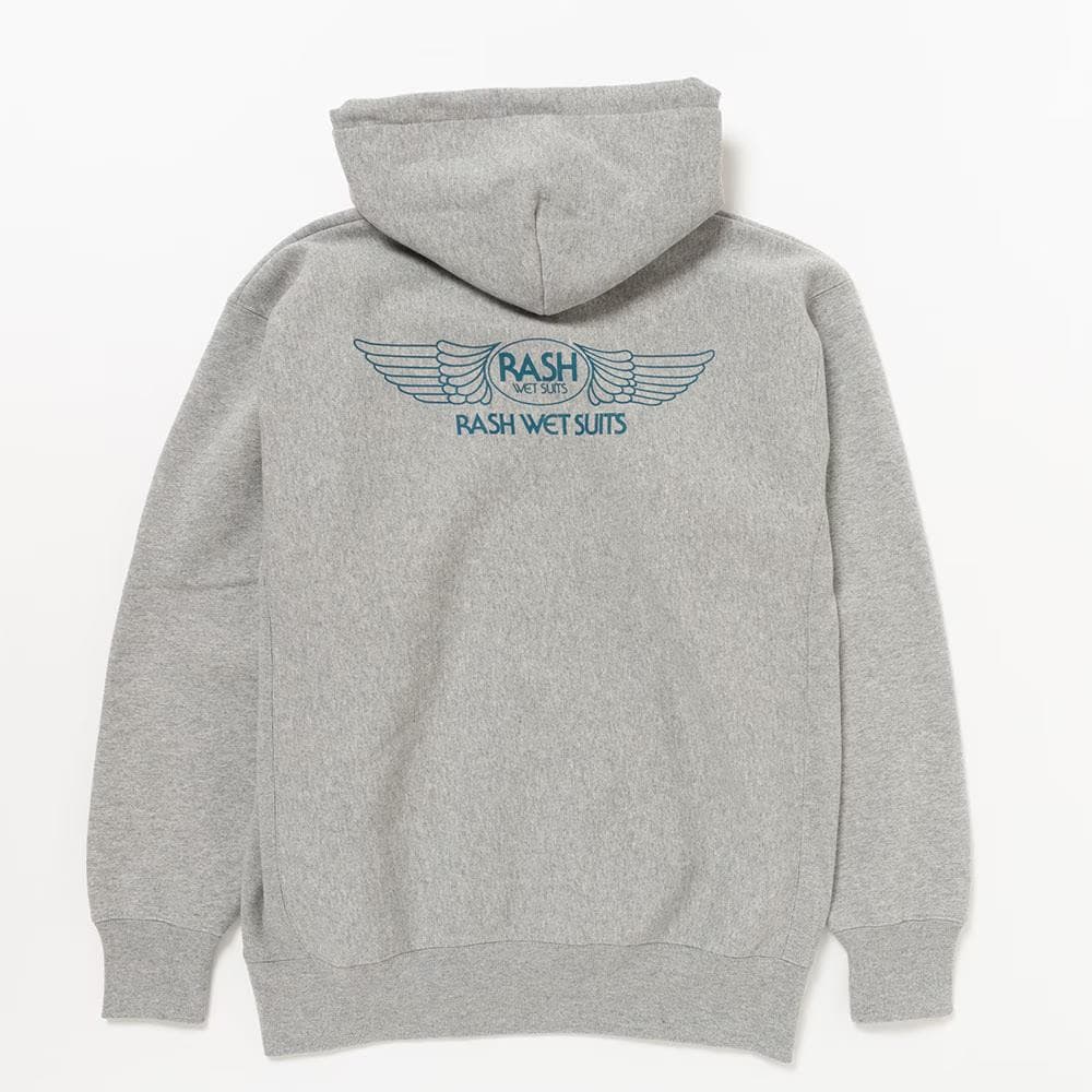 RASH WETSUITS 2026 羽バックフルジップパーカー ヘザーグレー