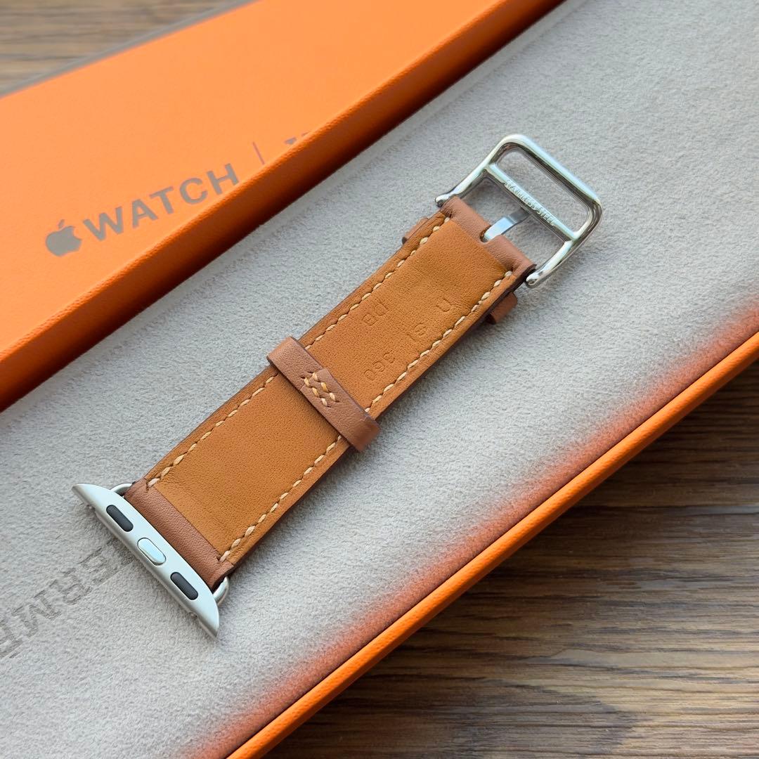 2661 美品　Apple Watch エルメス　ゴールド　レザーバンド