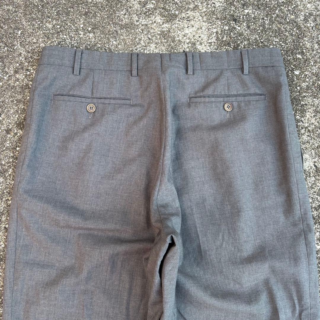 90s ARMANI COLLEZIONI ウールスラックス グレー ワンタック