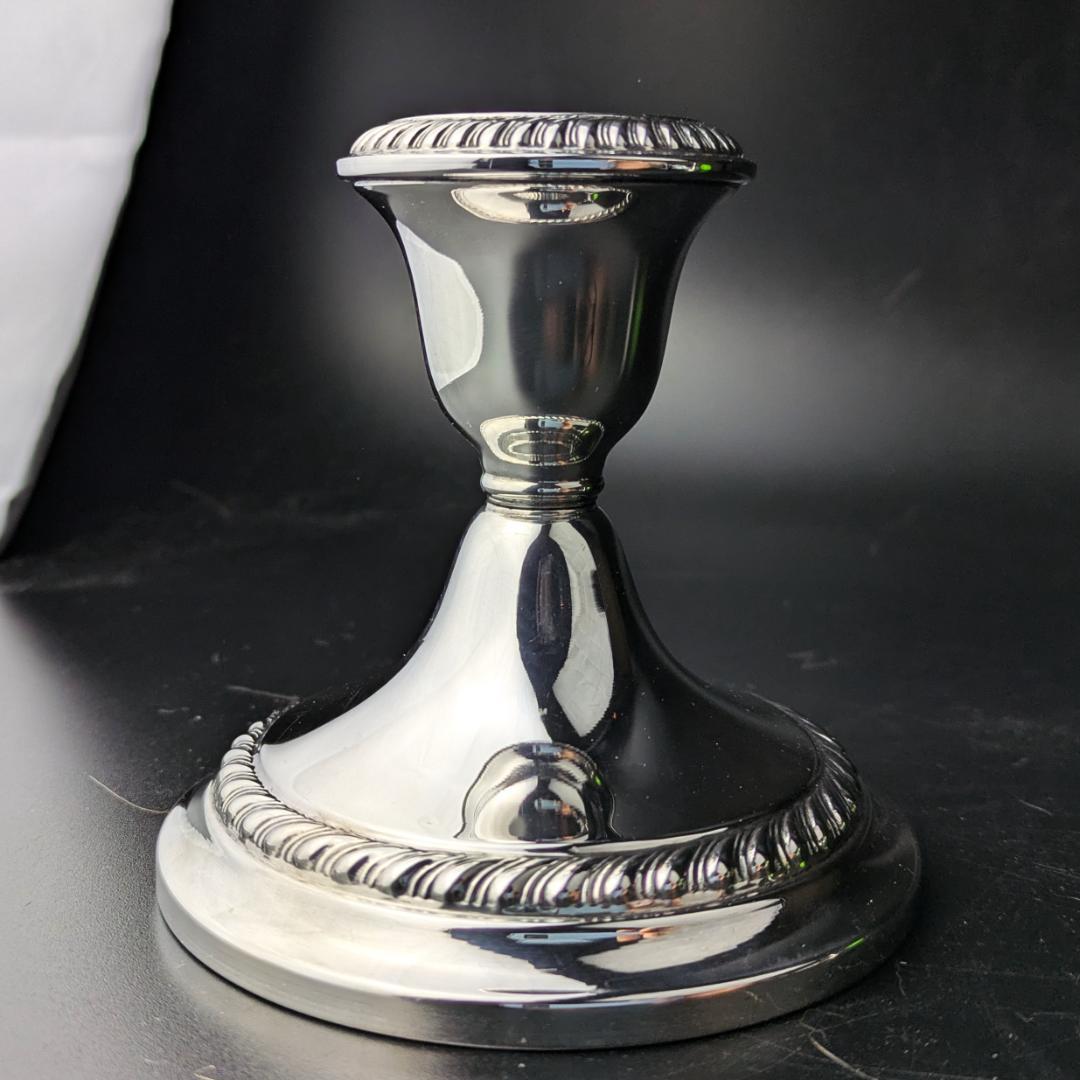 ペアGorham 667 銀製 キャンドルスタンド ロープ装飾アンティーク 米国