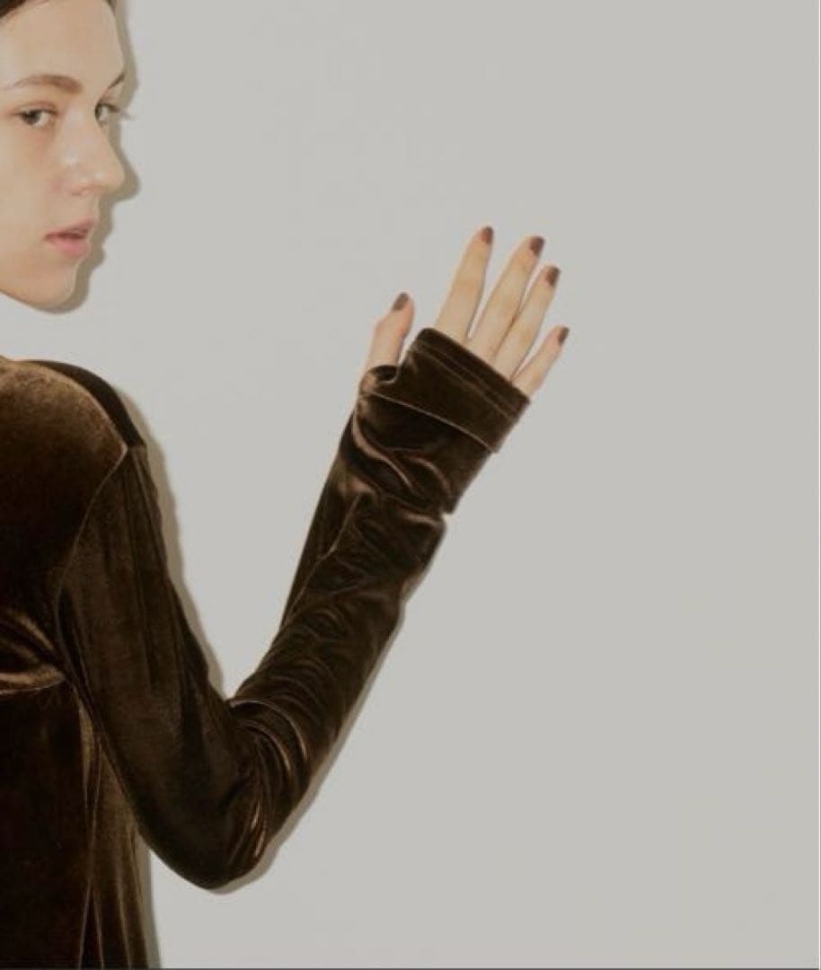 お値下げ中【yae】2way Uneck velours long dress