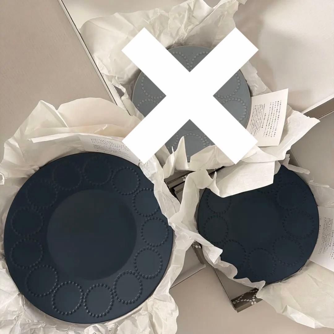 ミナペルホネン タンバリン プレート ブルー S 1枚 L 1枚 セット売り