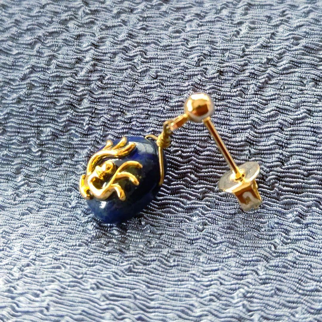 天空の城ラピュタ MyTreasure 飛行石 ラピスラズリ ピアス(片耳用)