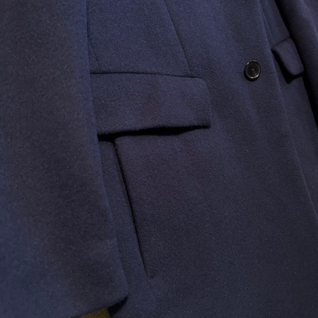 BEAUTY&YOUTH ソリッド 120S メルトン チェスターコートネイビー