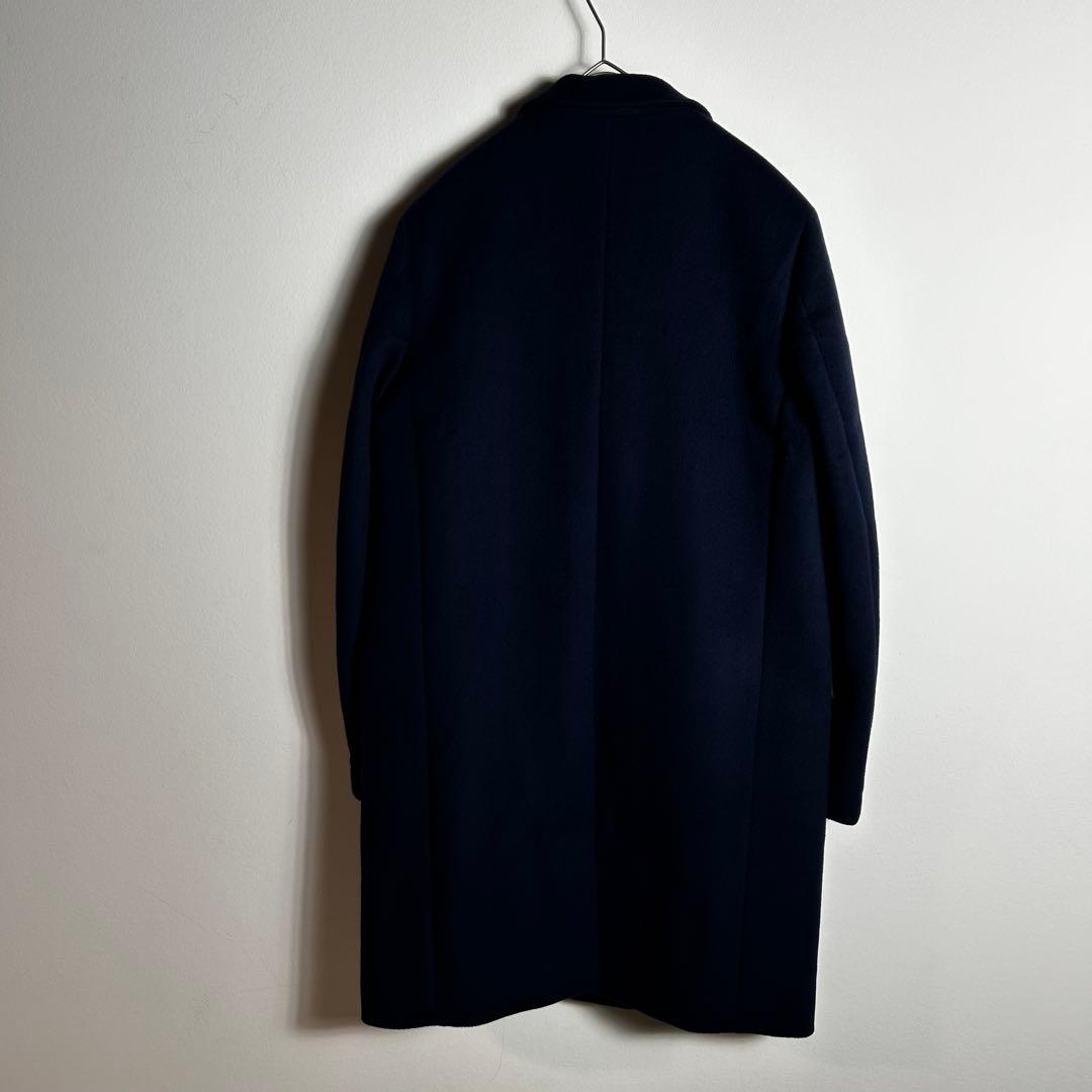 BEAUTY&YOUTH ソリッド 120S メルトン チェスターコートネイビー