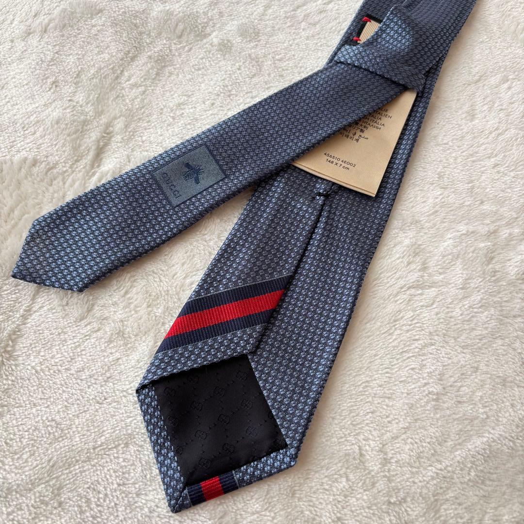 【未使用級✨️】グッチ GUCCI ソリッドタイ シェリーライン メンズ ネクタイ