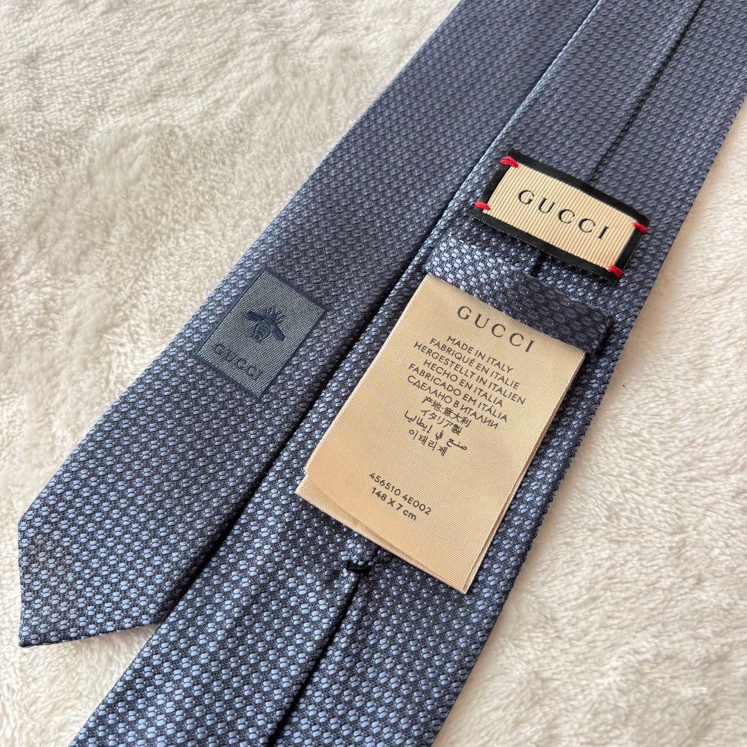 【未使用級✨️】グッチ GUCCI ソリッドタイ シェリーライン メンズ ネクタイ