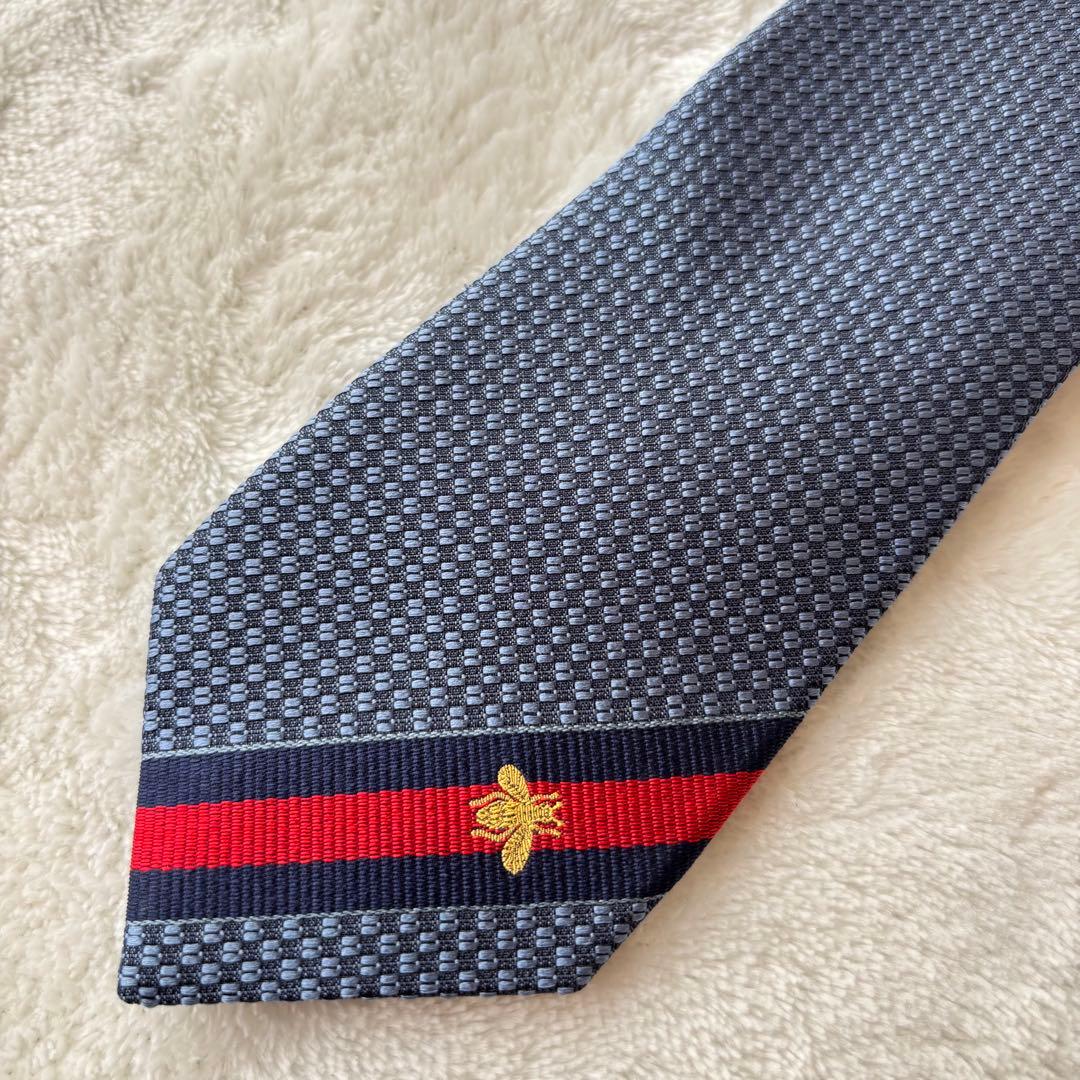 【未使用級✨️】グッチ GUCCI ソリッドタイ シェリーライン メンズ ネクタイ