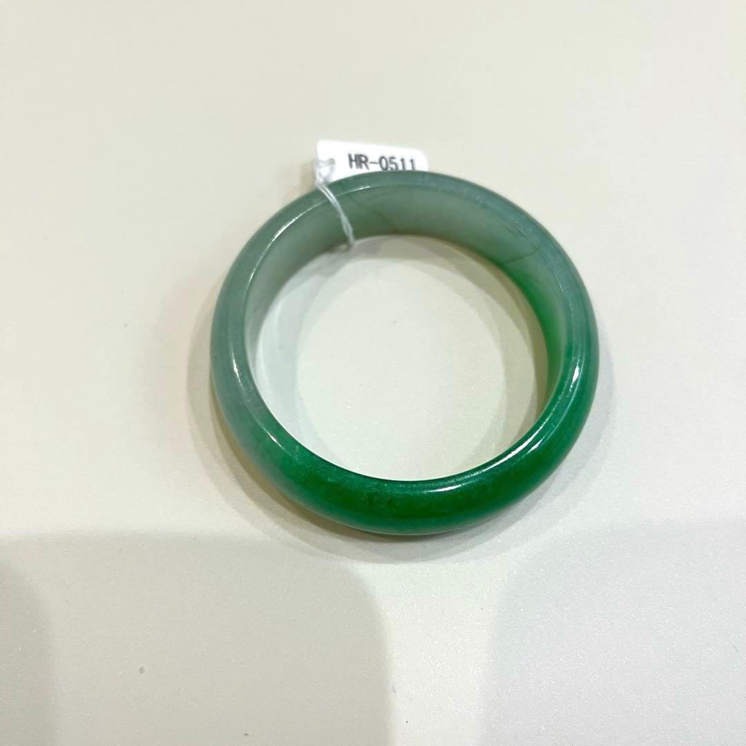 《鑑別書付》 氷種・天然翡翠 ヒスイ バングル 内径58.3mm