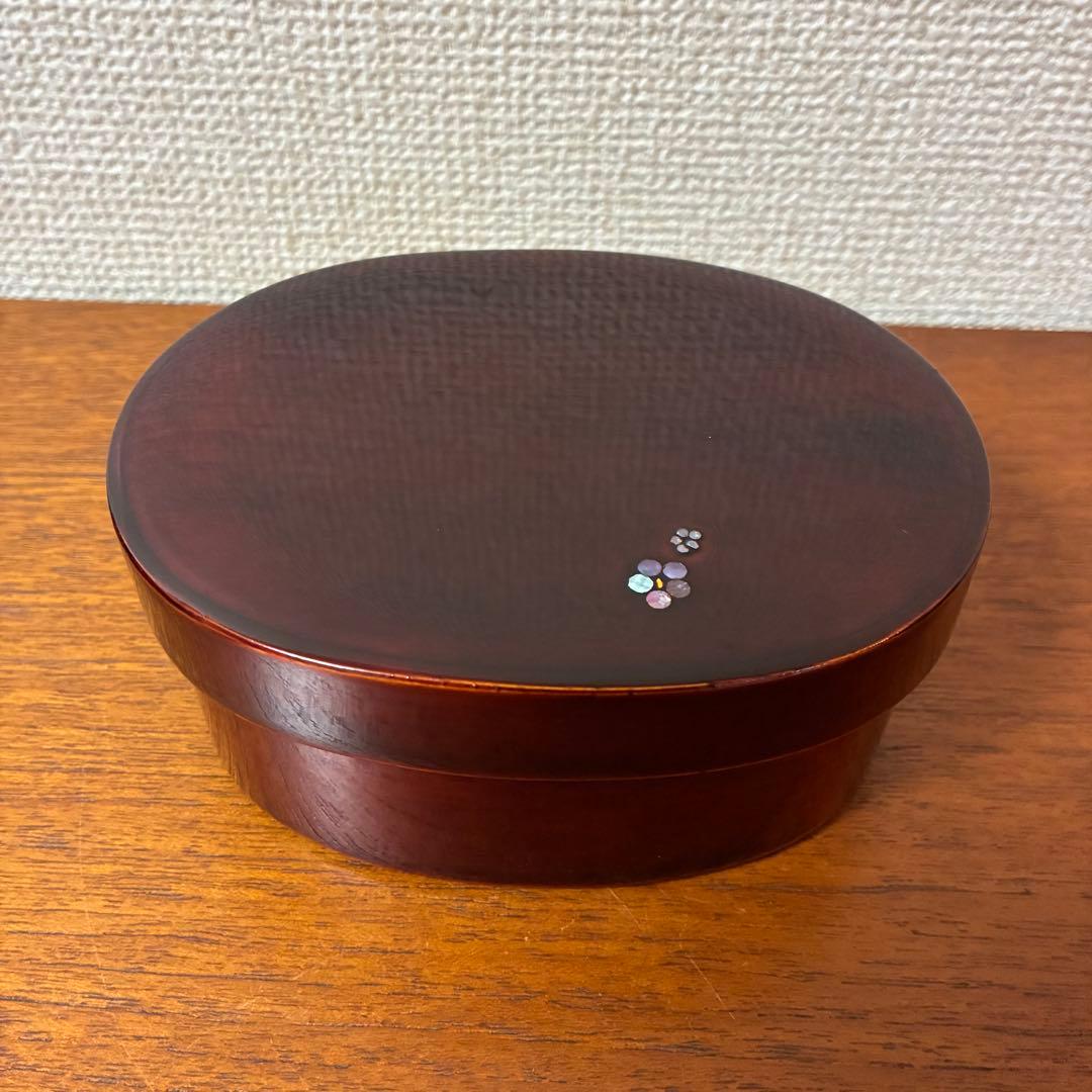 希少【駿河漆器】曲げわっぱ 螺鈿細工 お弁当箱 名工 細田豊作 伝統工芸品