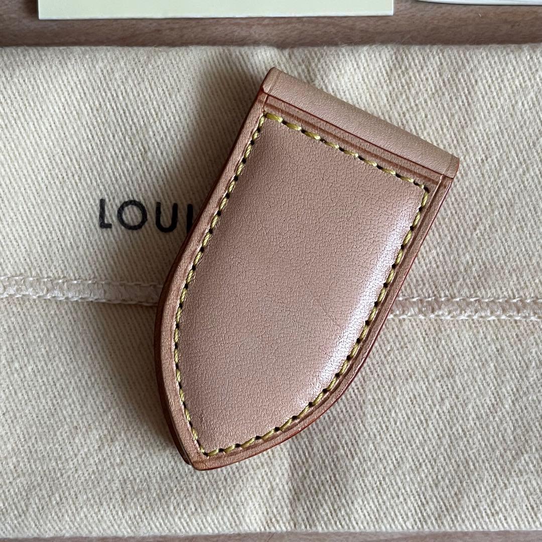 ✨️未使用保管品✨️ LOUISVUITTON マネークリップ ピンク レザー ロゴ