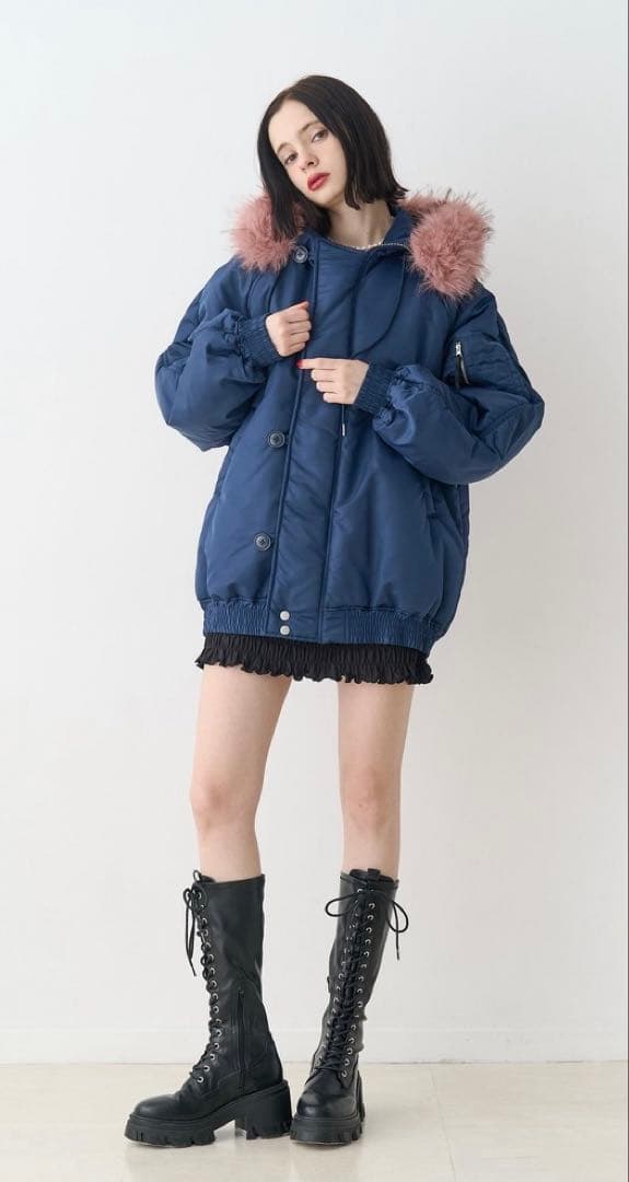 jouetie ルーズN2Bブルゾン ネイビー オーバーサイズジャケット