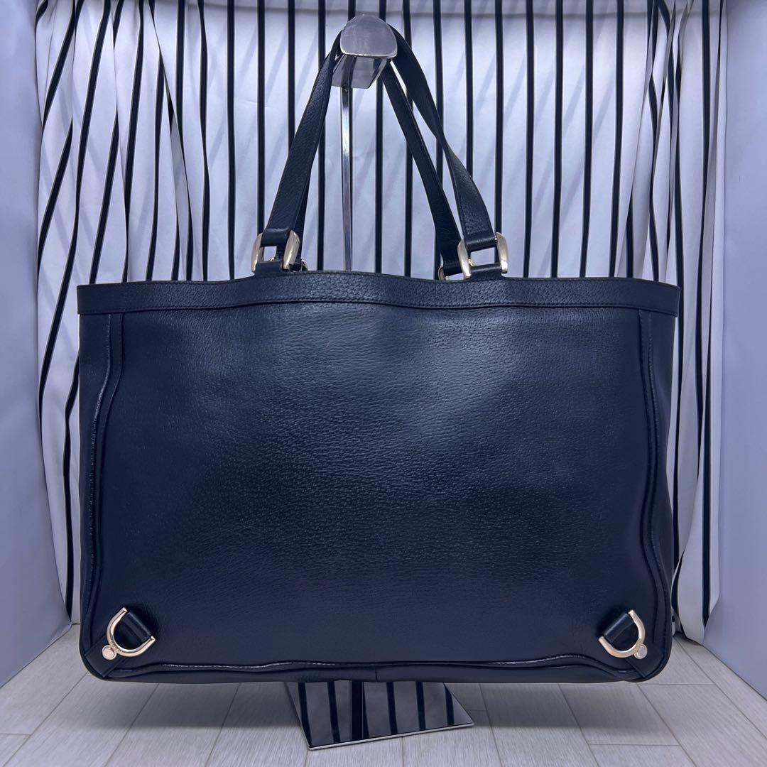 【美品】GUCCI×グッチ オールレザーA4収納可能トートバッグ