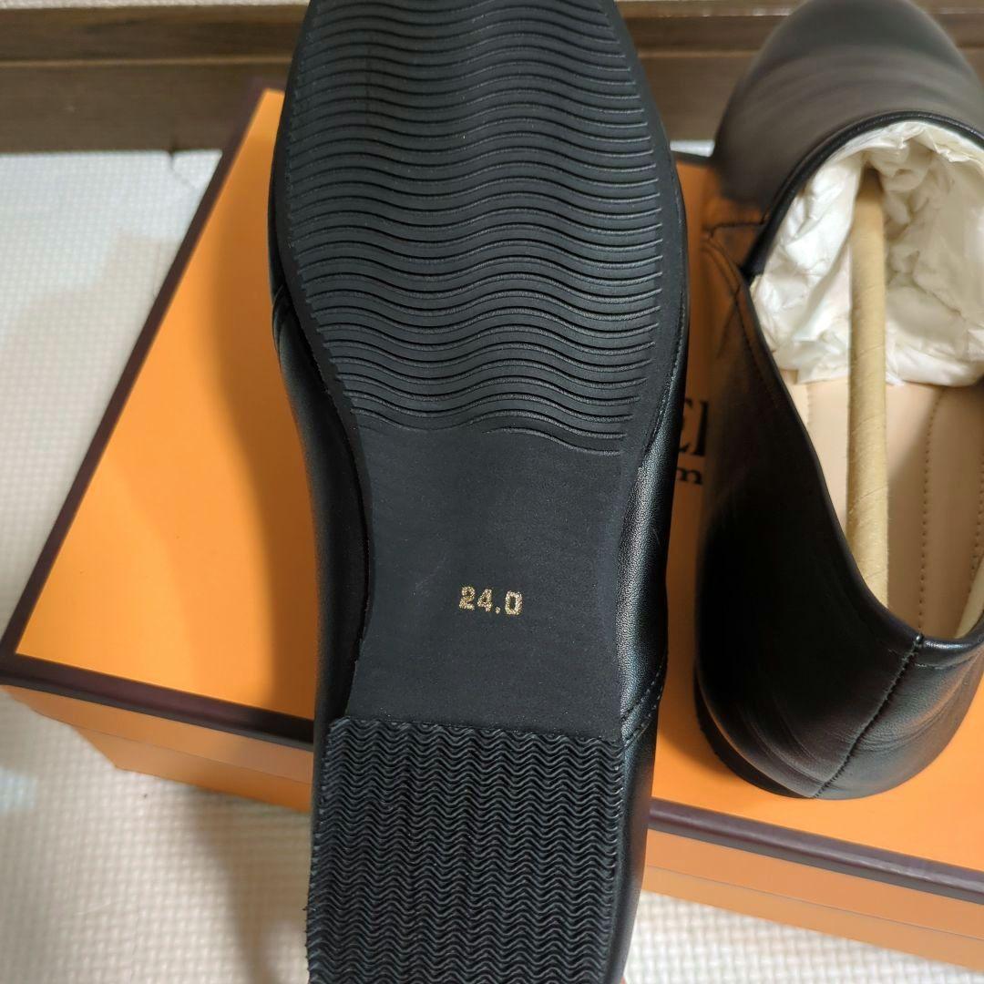 MADRAS　マドラス　フラットシューズ　ブラック　24　レディース　本皮