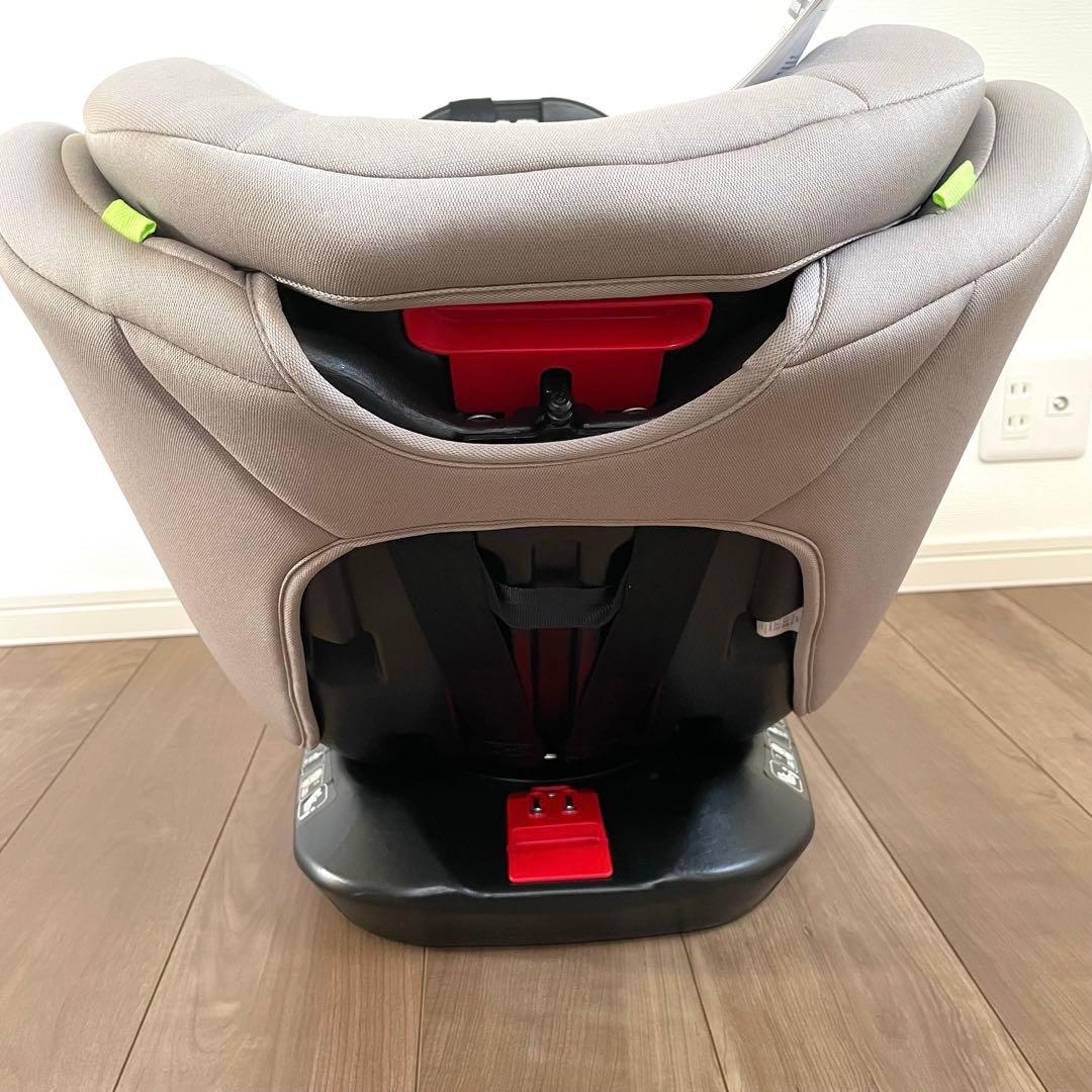 【kissbaby】回転式チャイルドシート グレージュISOFIX対応