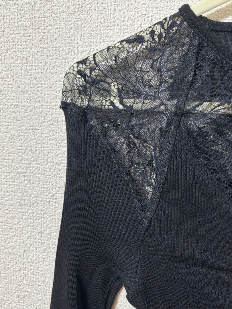 美品 オスカリート レースニット