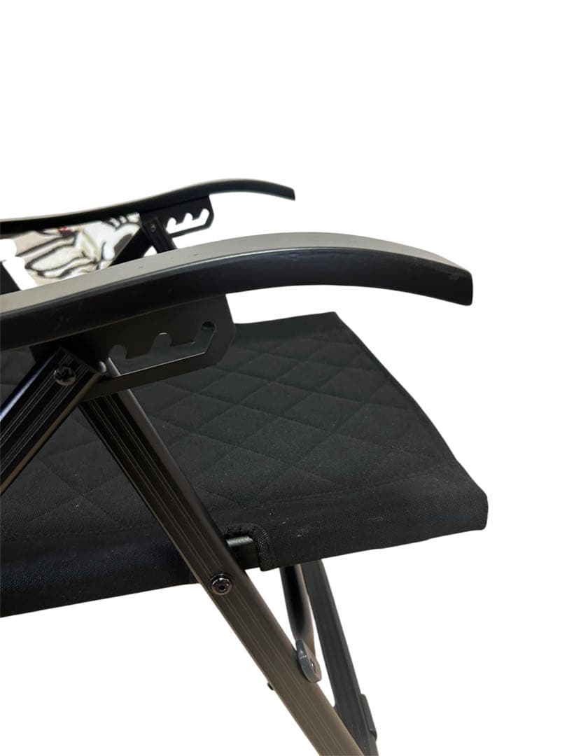 極美品　RcrCamp リクライニングローチェア 収納袋付き ブラック