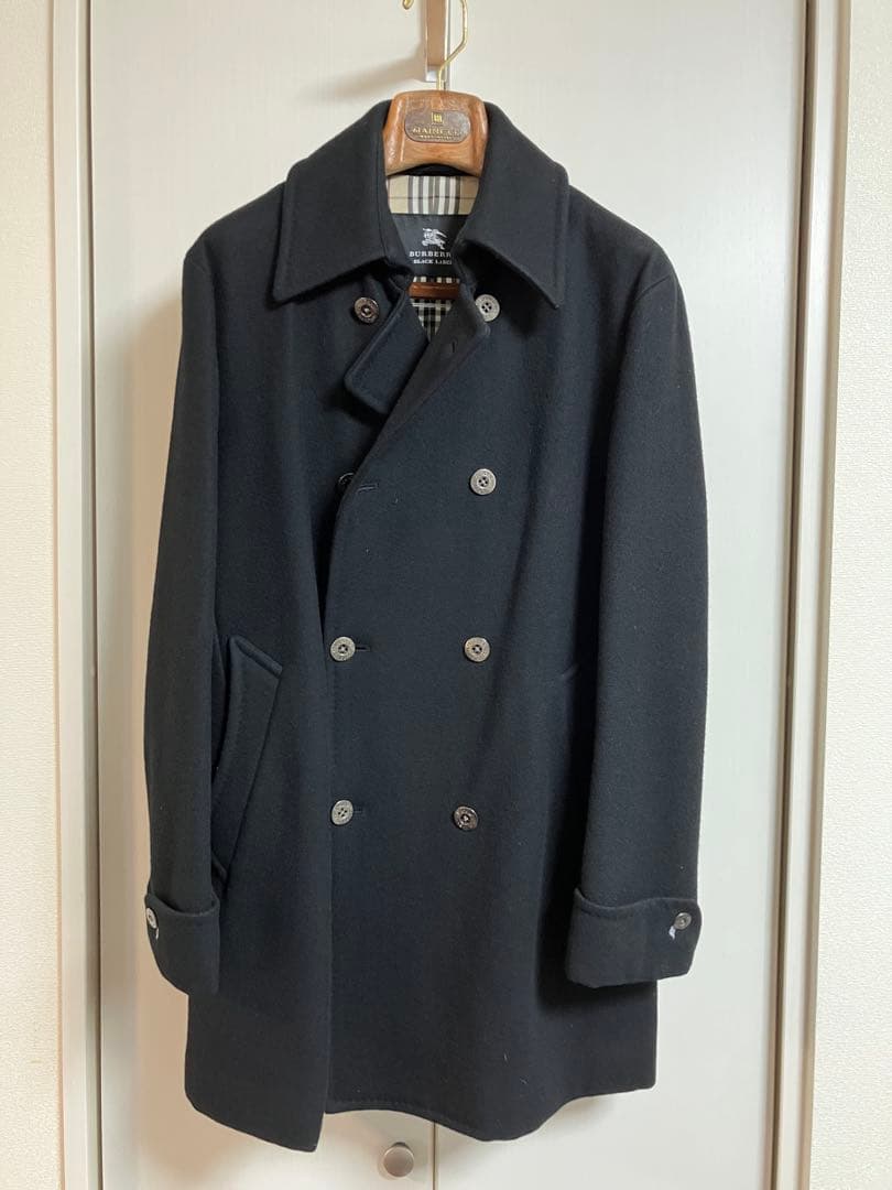 ★激レア★バーバリーブラックレーベル　カシミア混　ナポレオンコートＭ　黒