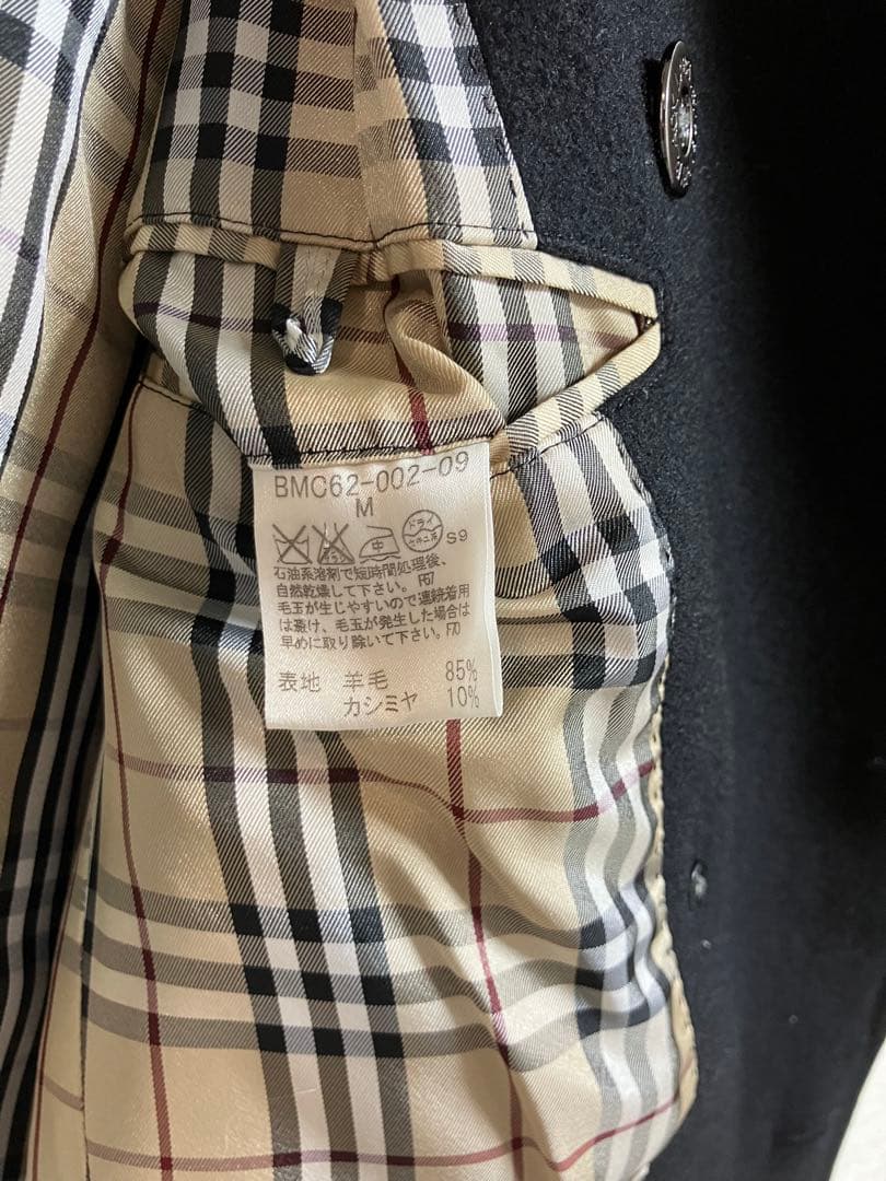 ★激レア★バーバリーブラックレーベル　カシミア混　ナポレオンコートＭ　黒