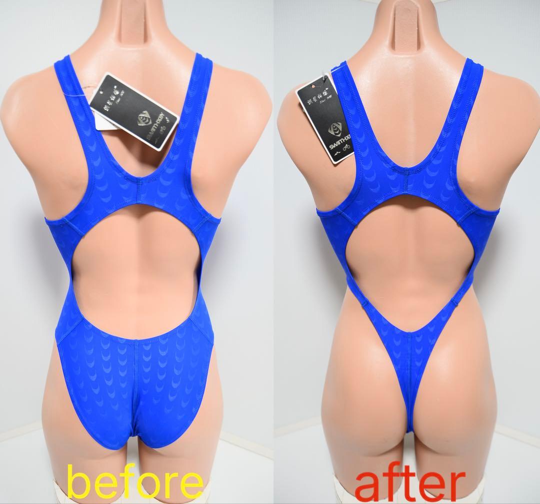 SWIMTHERY改 青 競泳水着 ハイカット Tバック