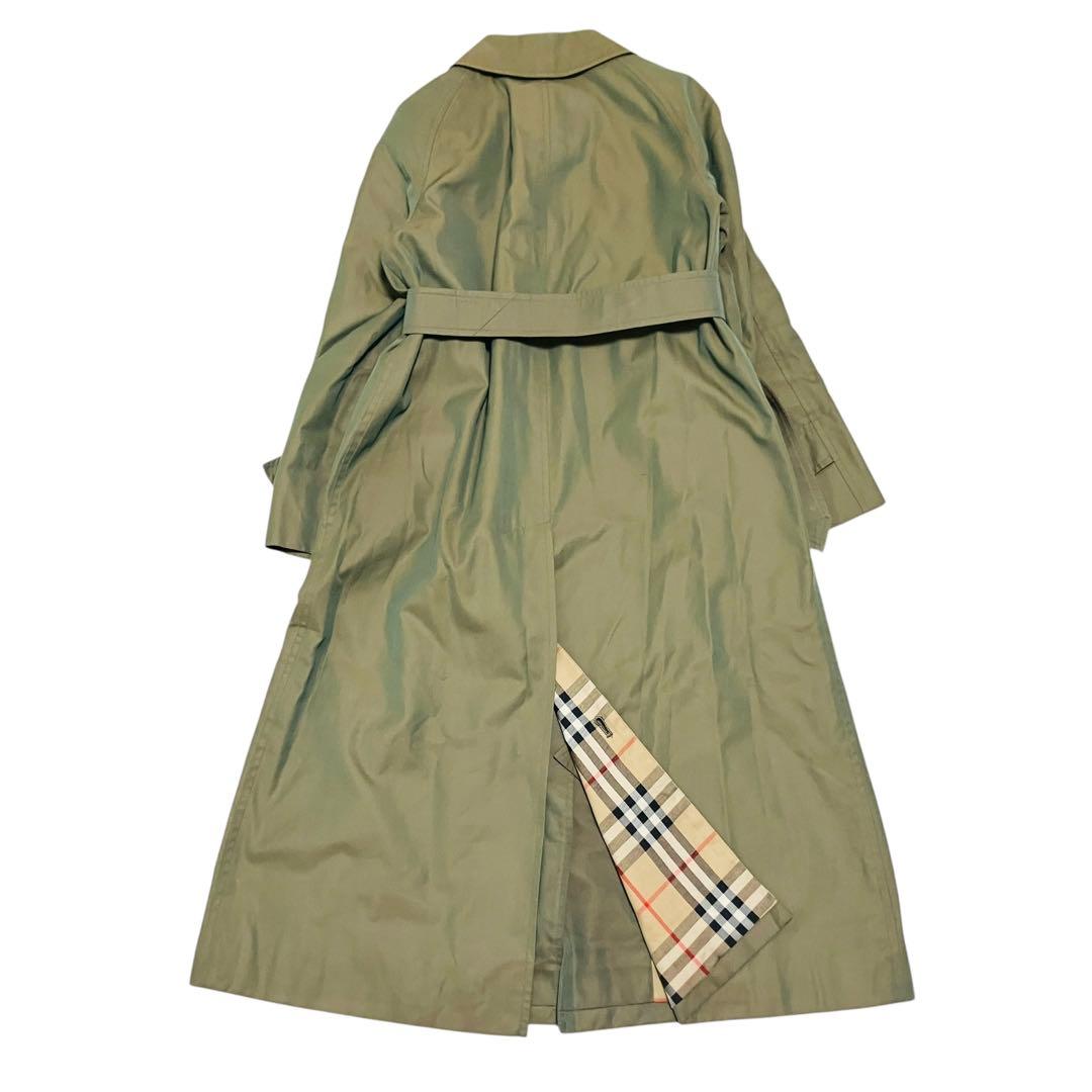 希少✨90's バーバリー トレンチコート チェック ステンカラー 玉虫色