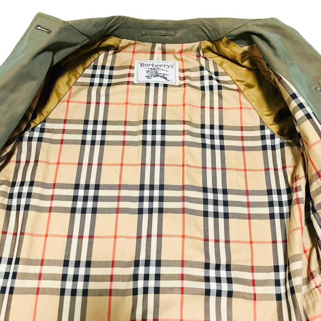 希少✨90's バーバリー トレンチコート チェック ステンカラー 玉虫色