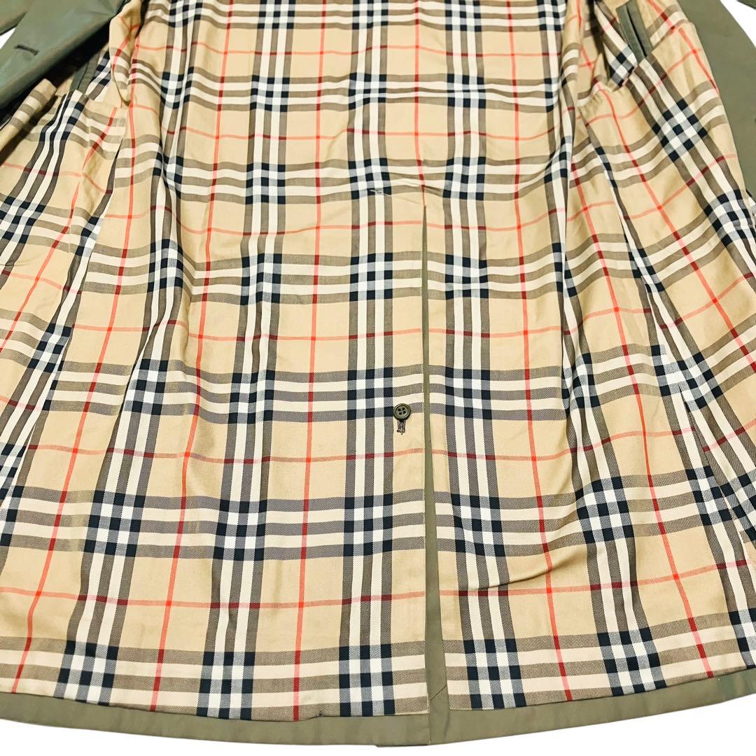 希少✨90's バーバリー トレンチコート チェック ステンカラー 玉虫色
