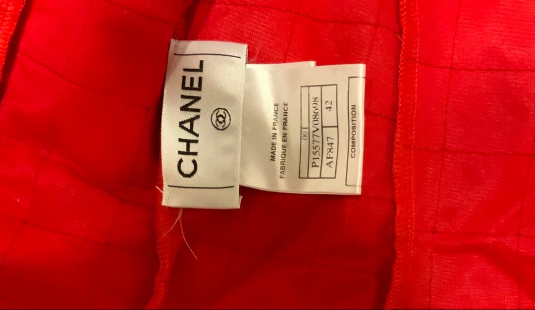 訳あり　中古　美品　シャネル　CHANEL 　赤　タンクトップ