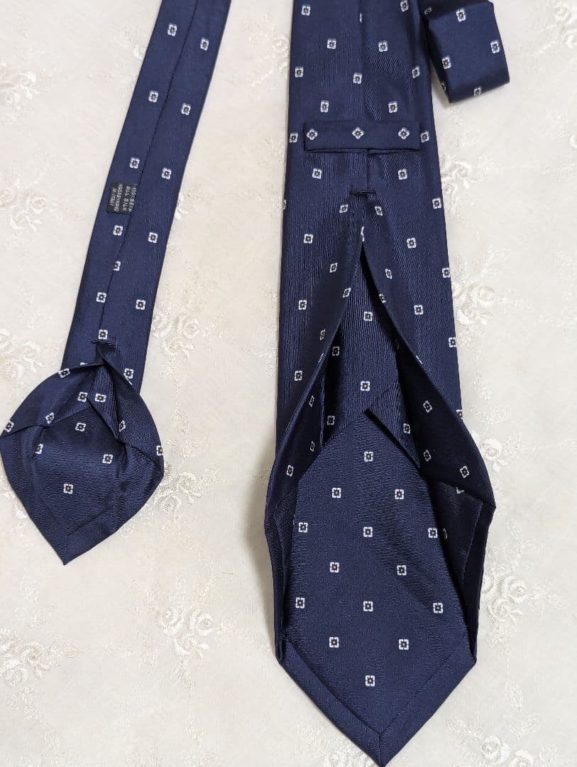 美品★マリネッラ　ネイビー　シルヴィオ　限定　復刻モデル　小紋柄　セッテピエゲ