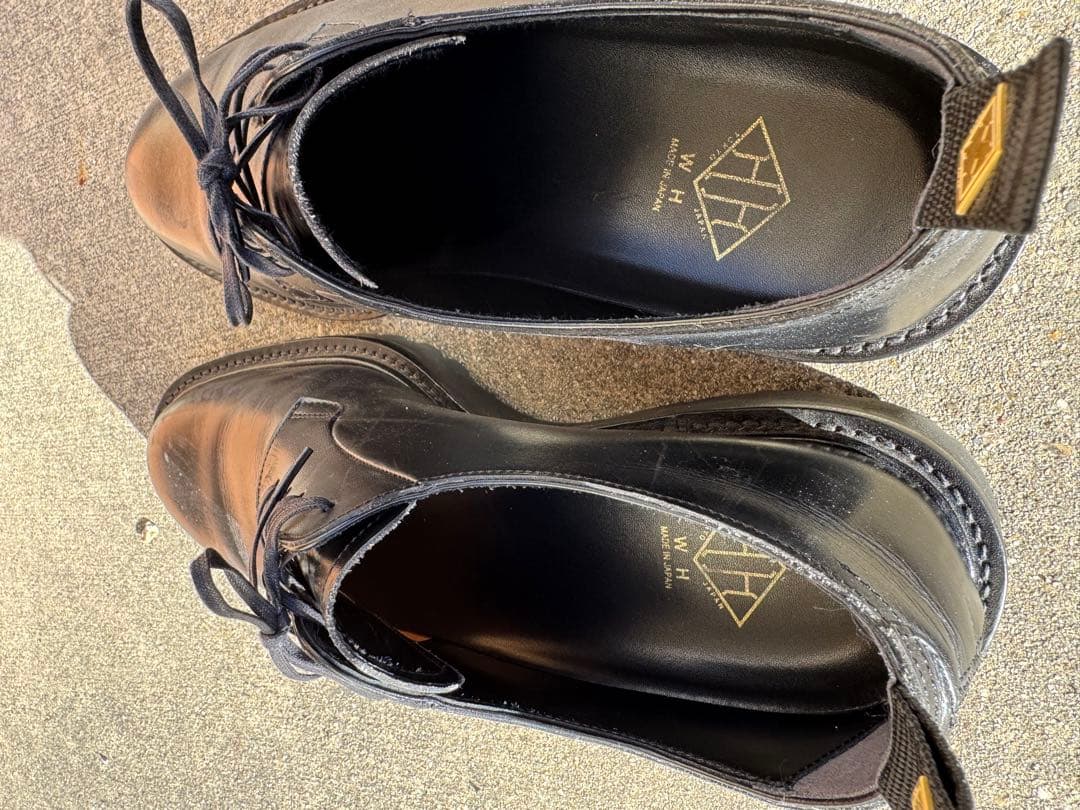 WH ダブルエイチ ヒロシツボウチ×干場義雅 プレーントゥWHS-0010G